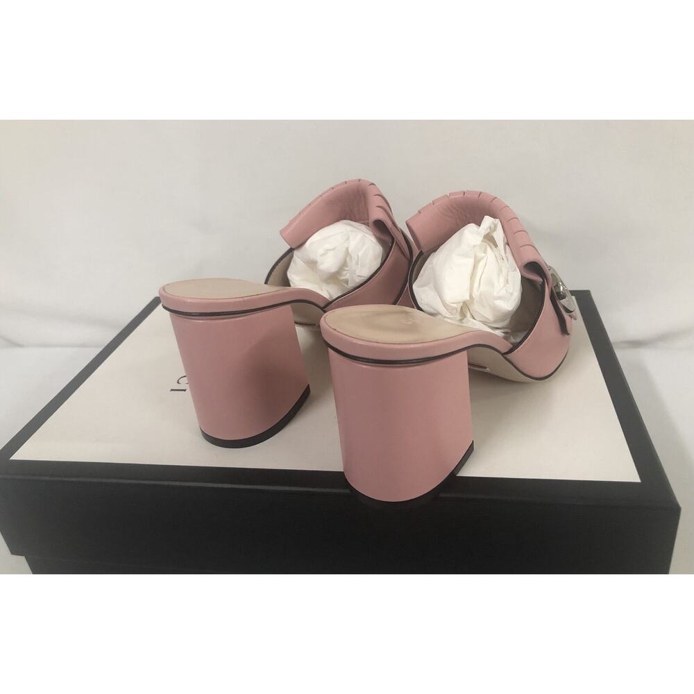 NIB Gucci Marmont GG Pink (Wild Rose) Leather 75mm Sandals 36.5EU/6.5US $860.00 - Picture 10 of 12